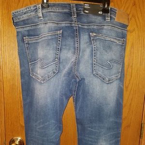 New men's Eddie silver bootcut jeans 40×32